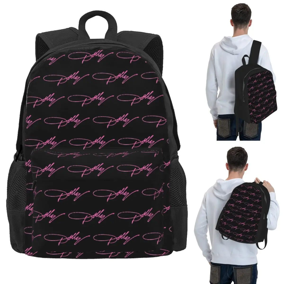 

Dolly Parton Pink Sparkle Student Backpack School Bag Hiking Travel Daypack for Men Women Bookbag Shoulder Bags