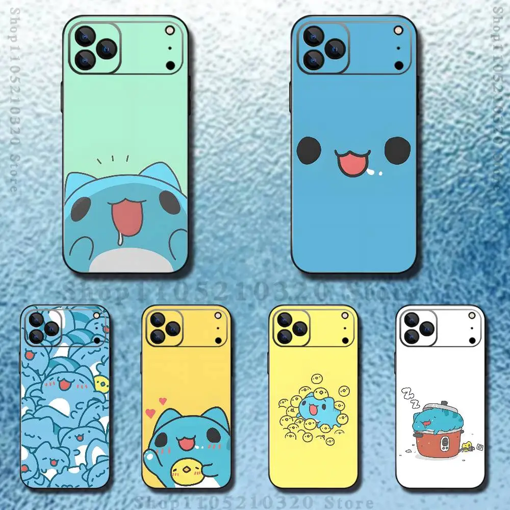 

Bug Cat C-Capoo Phone Case For iPhone 17,16,15,14,13,12,11,Pro Max,XSX,,XR,SE,Mini,8,7,Soft Silicone Black Cover