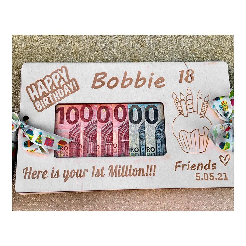 

Personalised Wooden Money Gift Box Birthday Gift Box For Cash Money Gift Envelope Money Gift Idea Durable Easy To Use