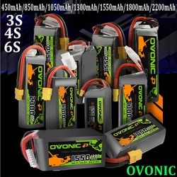 OVONIC 3S 4S 6S Lipo Battery 450 850mAh 1050mAh 1300mAh 1550mAh LiPo Battery Pack For FPV Helicopter Drone Boat Airplane