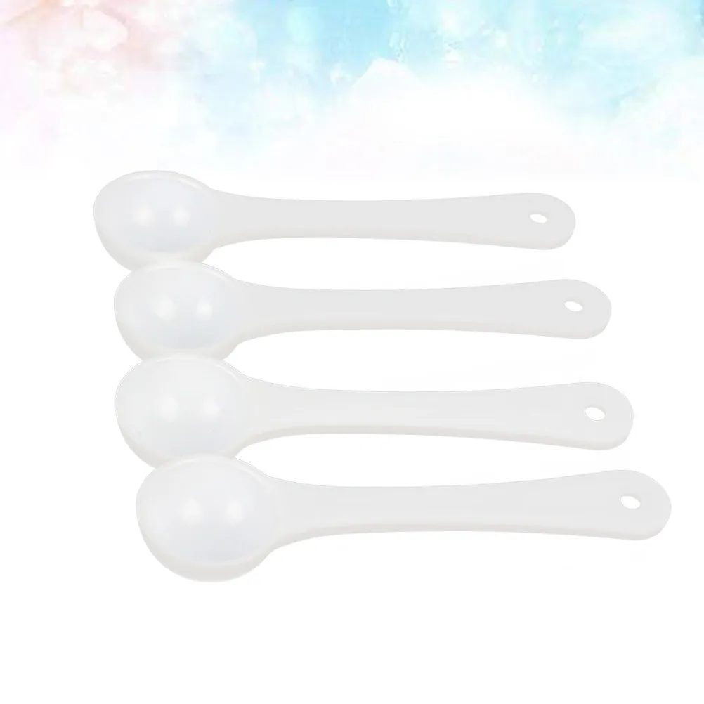 4Pcs Fish Medicine Spoons Plastic 1G Measuring Set Powder Ration Spoon Aquarium Fish Tank Supplies Measuring Spoon