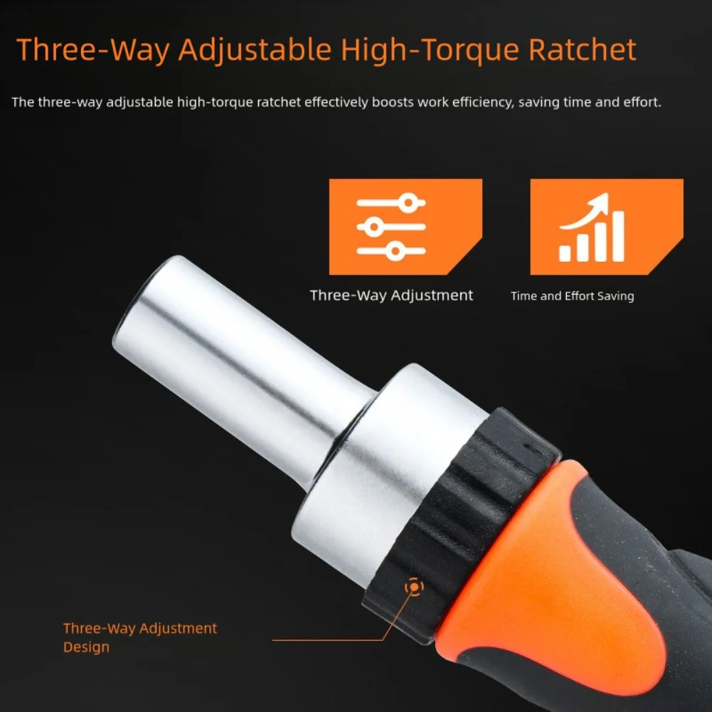 42-In-1 Ratcheting Screwdriver Set With Storage Case Rotatable Ratchet Handles Household Repair Tool Kits For Bike Hand Tool Set