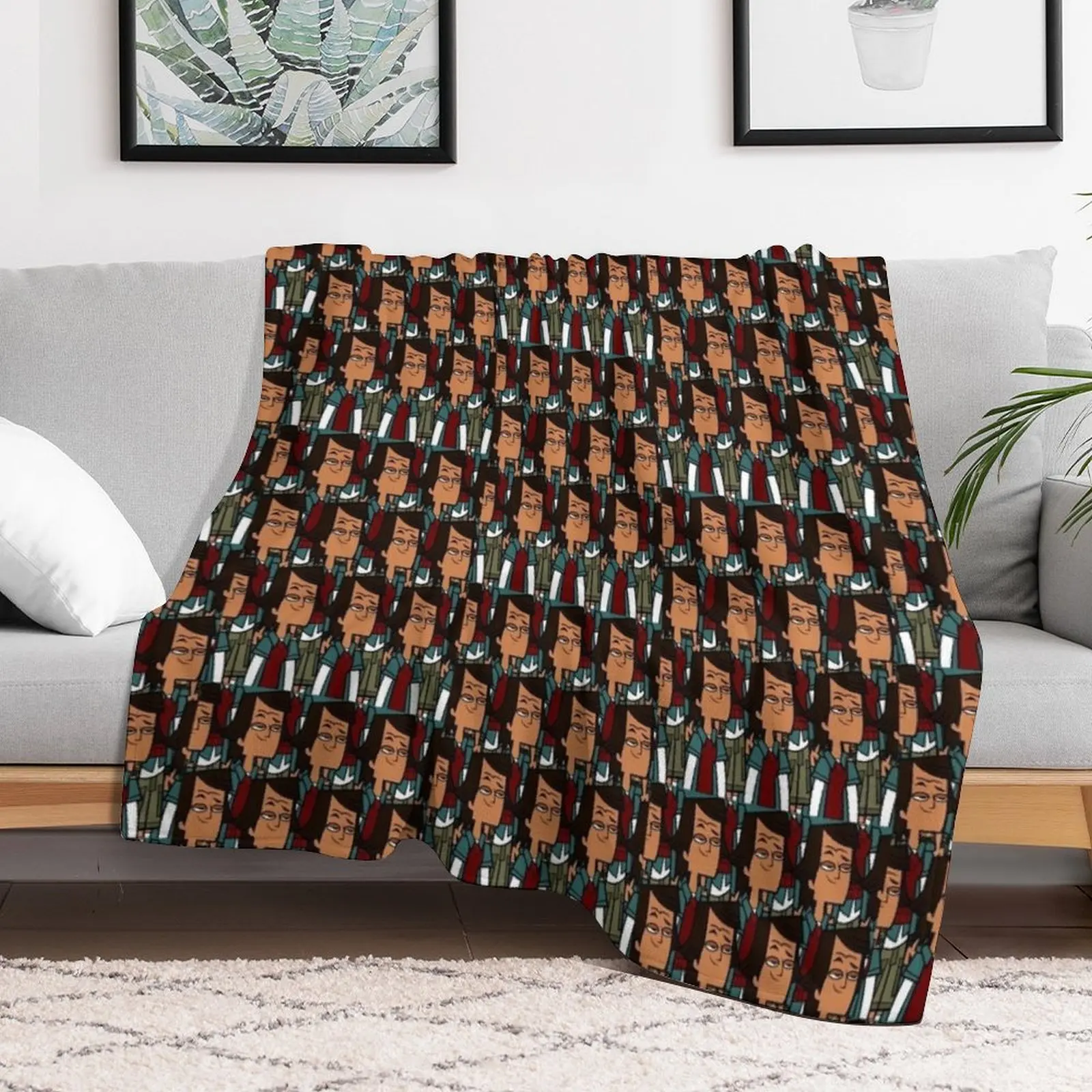 Total Drama Noah Graphic Throw Blanket Cozy Throw Blanket Birthday Gift for Him Her
