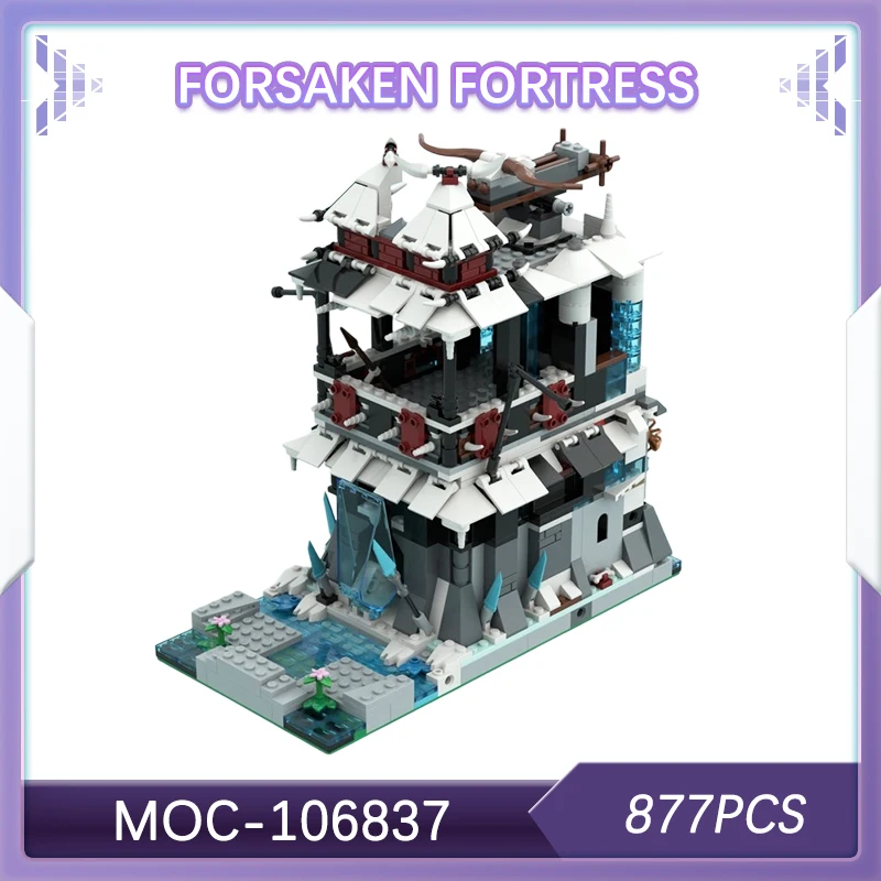

877PCS Fantasy Castle Forsaken Fortress Building Block Model Module Brick High-quality Set Creative Birthday Gifts MOC-106837