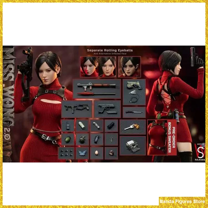 Original SWTOYS FS062 1/6 Soldier Ada MISS WONG 2.0 Moveable Eye