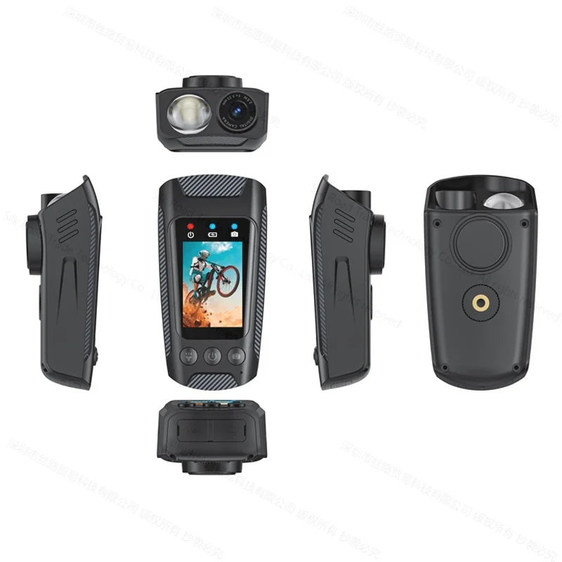 4K Action Camera C3Pro Cycling Camera Outdoor Bicycle Dash Cam 2.0 inch screen 5 Hours Recording with Flashlight bell 3 in 1 view 2