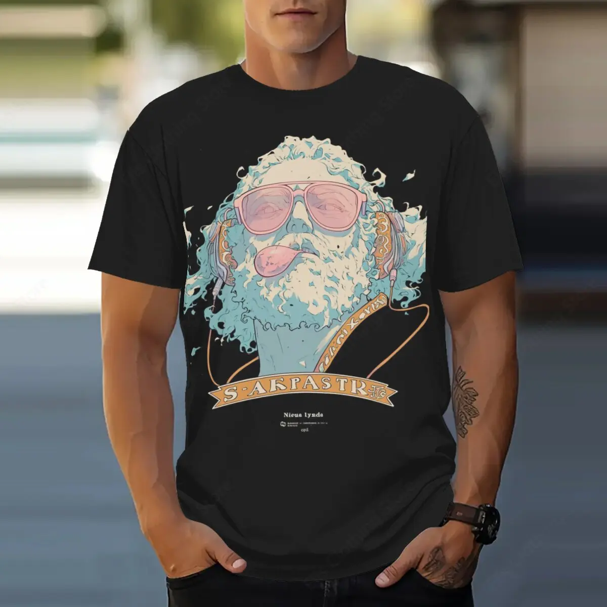 Fashionable and stylish old man sculpture head (3) T-shirts men women casual t-shirts unisex streetwear