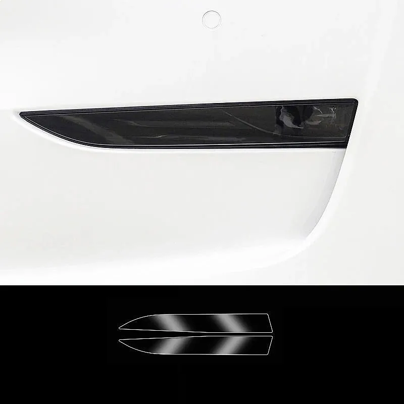 Car Headlight Tail Light Fog Light Tint TPU Protective Lamp Film For Tesla Model 3 Y Decoration Sticker Blackened Transparent