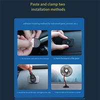 USB Portable Fan for Car Backseat Fan, 360Degree 3 Speeds Strong Wind 5V Fan with Adjustable Clip Electric Car Seat Fan