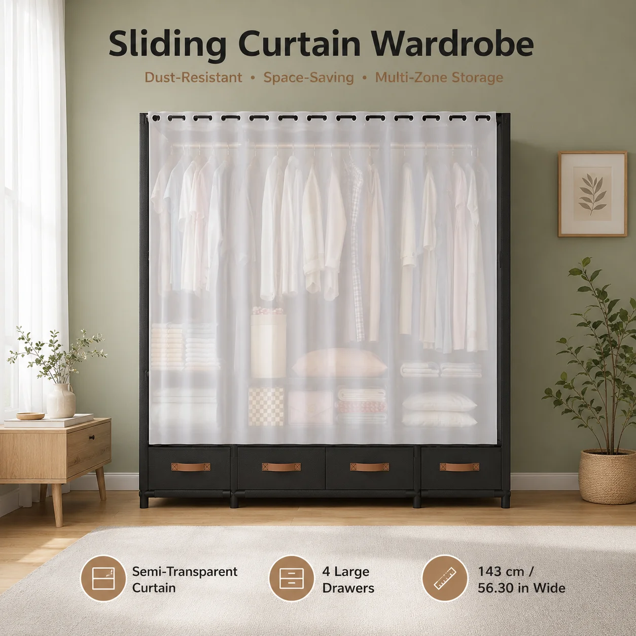 Baby Clothing Storage - AOLIVIYA Kleiderschrank im japanischen Stil, einfacher