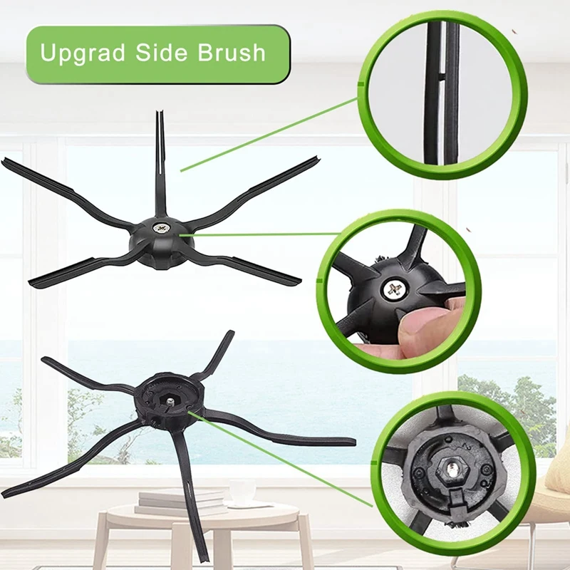 SANQ-Kit de accesorios para Roborock S7 T7S, accesorio HEPA de filtro, cepillo principal de goma desmontable/cepillo lateral, paño de mopa, bolsas para polvo