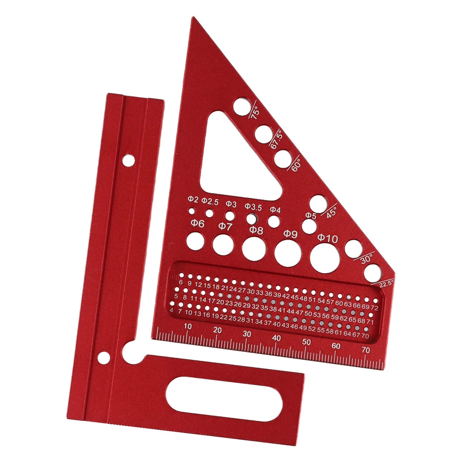 Carpenter Ruler Triangular Square 3D Measuring Triangular Ruler 3D Measuring Function Multifunctional Protractor