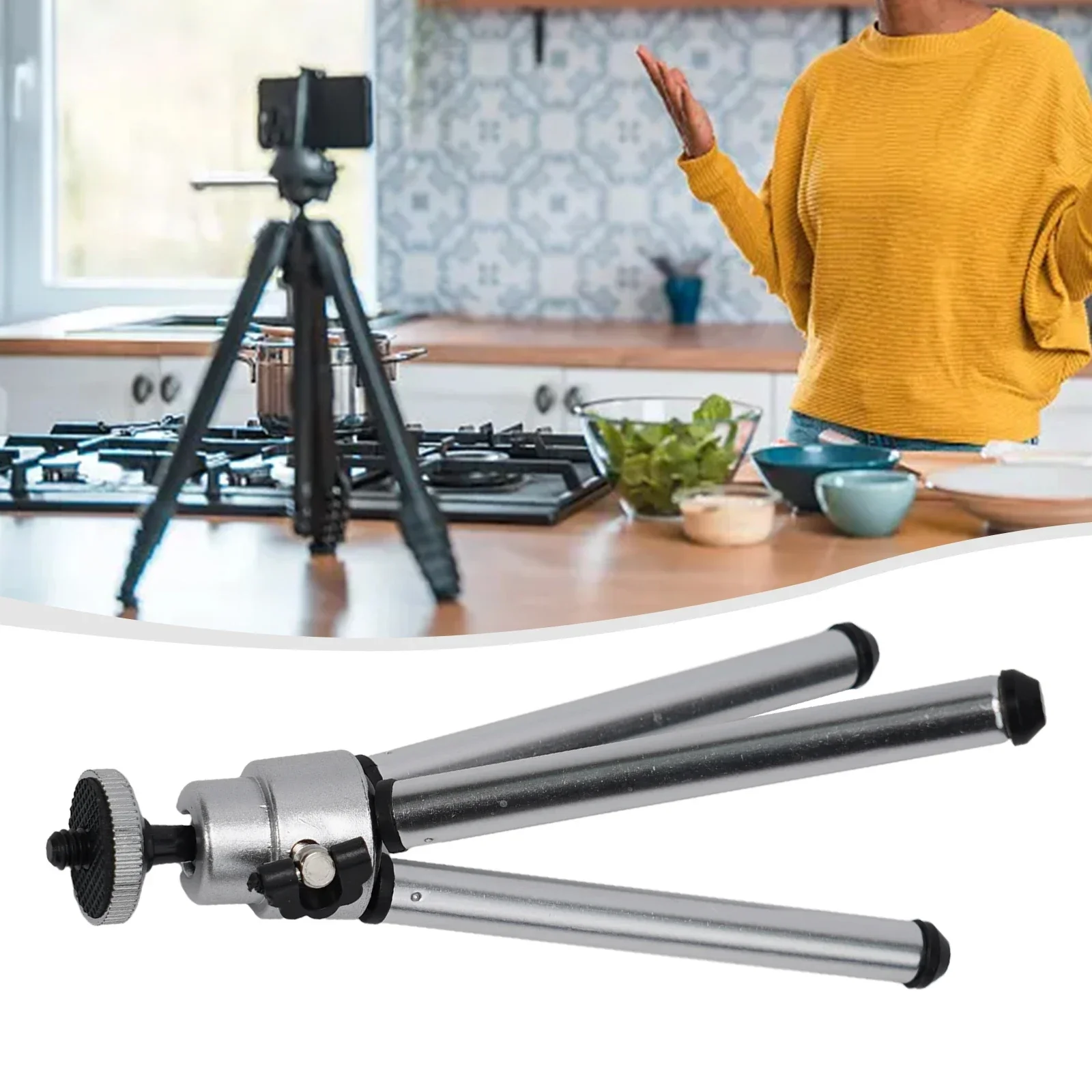 Flexible Mini Tripod Stand for Projector Camera and Mobile Phone Ball Head for Easy Angling Perfect for Different Scenarios