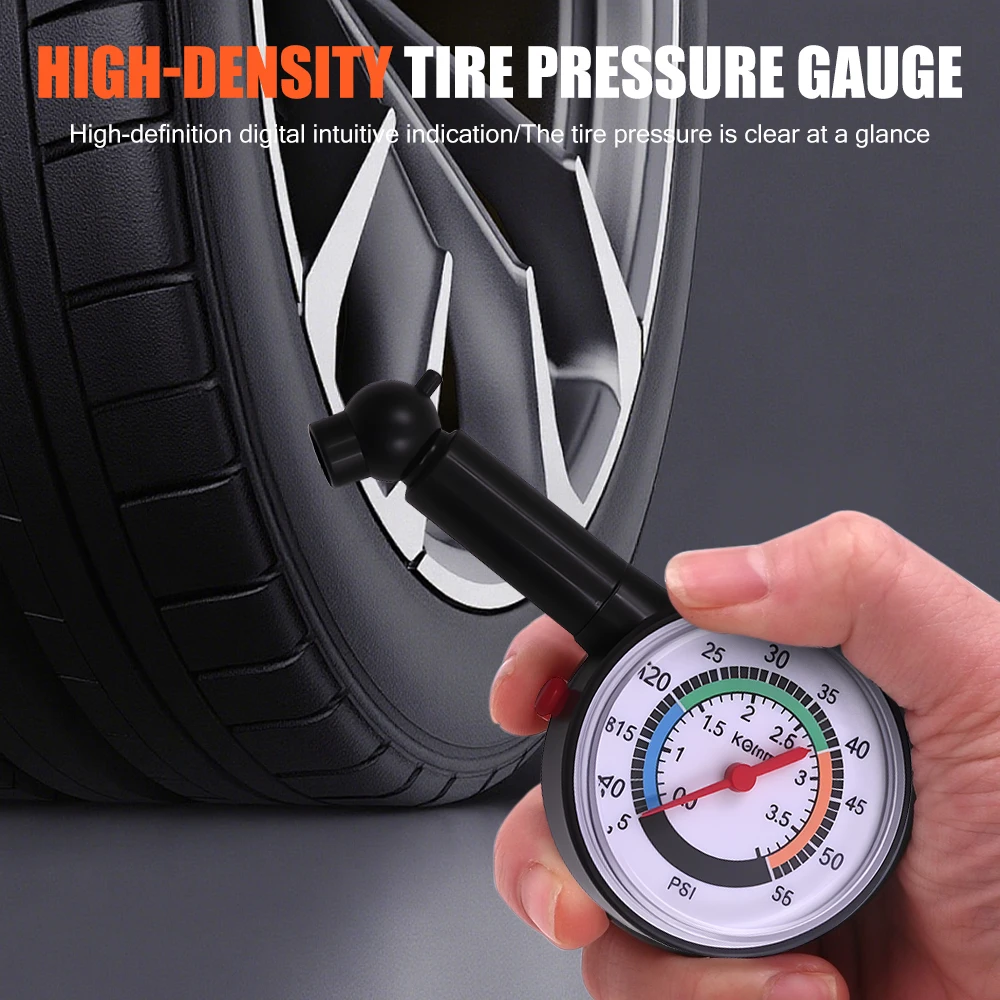 Car Tire Pressure Gauge Tyre Deflation Pointer Auto Tire Inflation Pressure Gauge Measurement High Precision Meter Detector