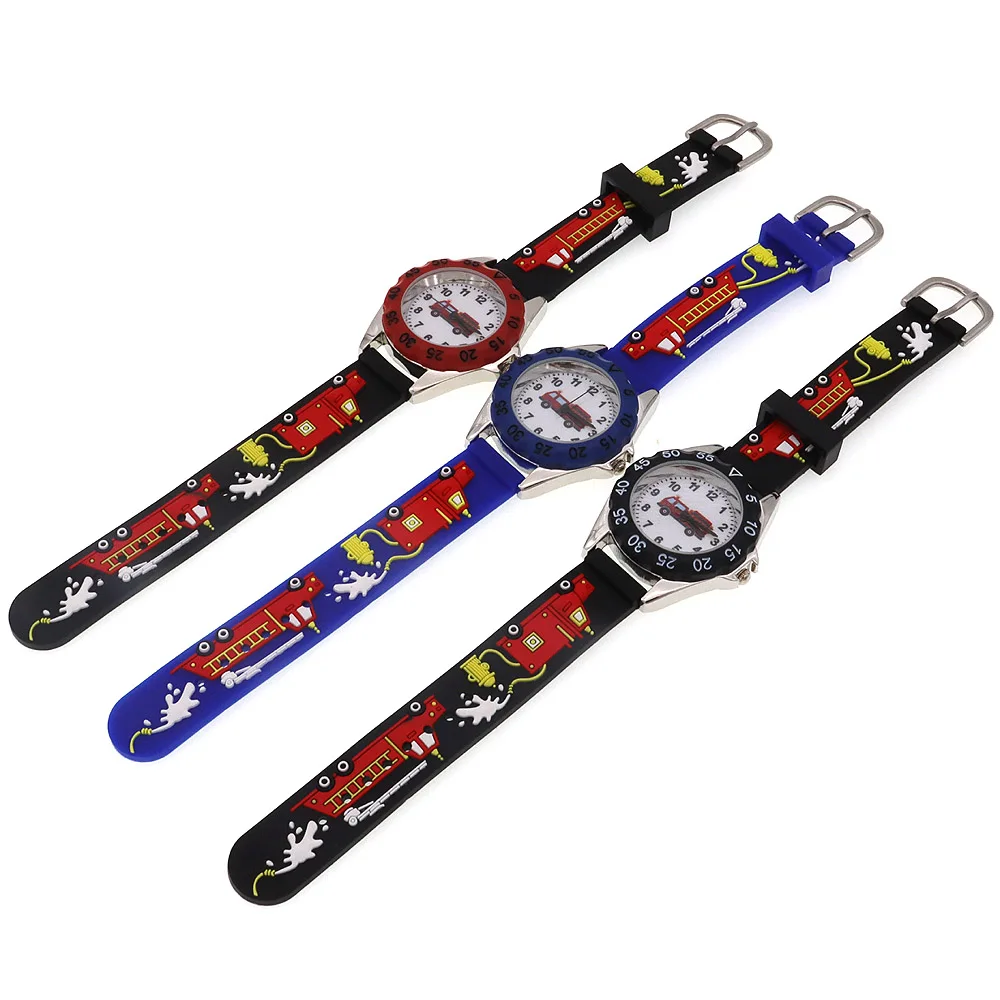 3Pcs Children's Quartz Wristwatch Students Luxury Digital Casual Clock Boys Watch Birthday Gift