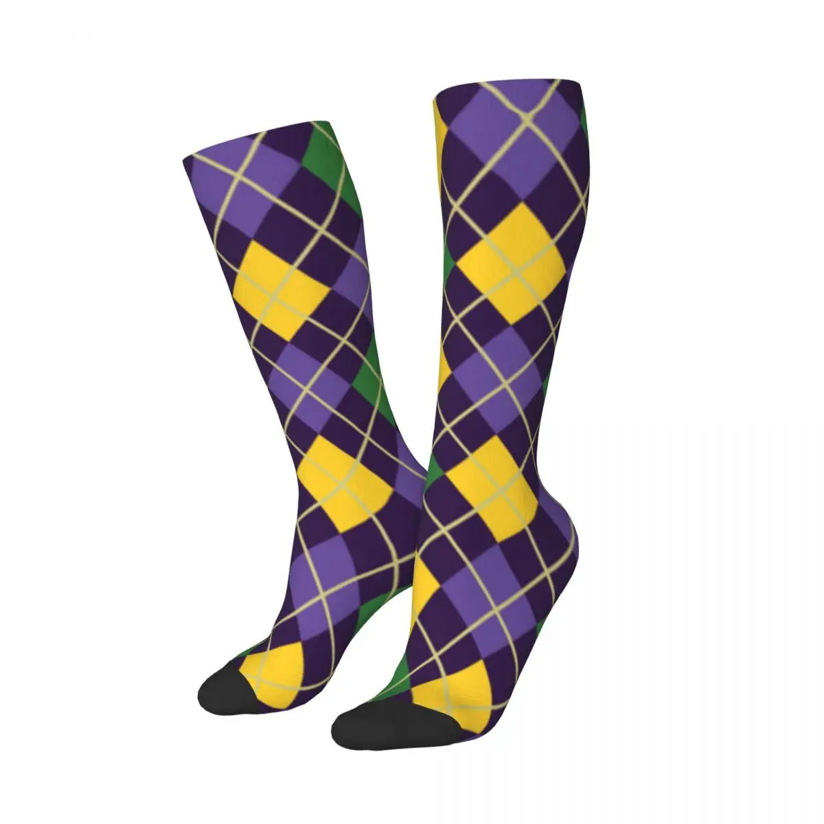 1 Pack Mardi Gras Background Over-knee Long Socks Middle High School Socks