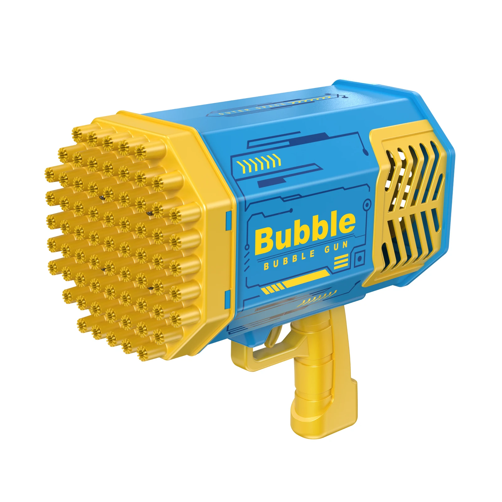 Bellenblaasmachine Bazooka zonder oplossing - 69 gaten blaster voor kinderen buitenspeelgoed zomer, feestfavoren - Bellenblaasapparaat
