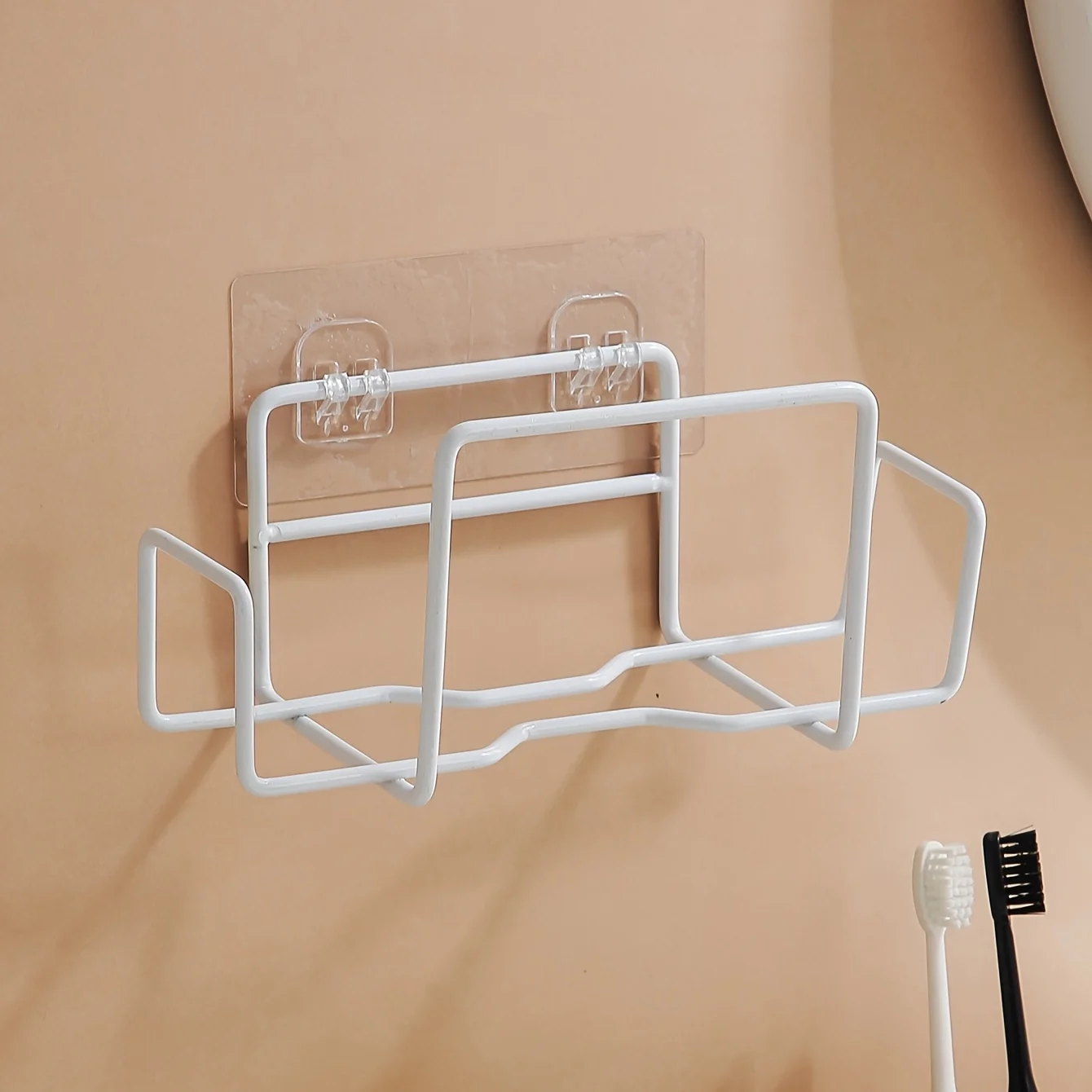 1/2PCS Self Adhesive Paper Roll Holder White Punch Free Paper Towel Holder Kitchen Wet Tissue Rack Bathroom Paper Drawer Rack