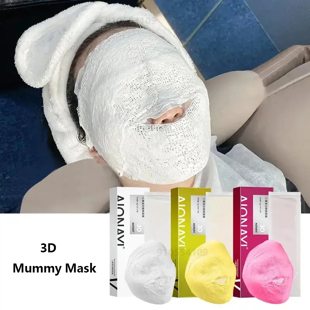 25pcs/1 box Gypsum Plaster Mask Lifting Remove Wrinkles V-Face Shape Plaster Bandage Witch Facial 3D Mummy Mask