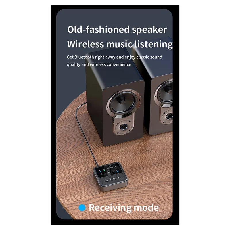 Ricevitore trasmettitore audio B04C QCC 5.4 Adattatore Bluetooth 2 in 1 Ricevitore trasmettitore audio per aereo da 3,5 mm