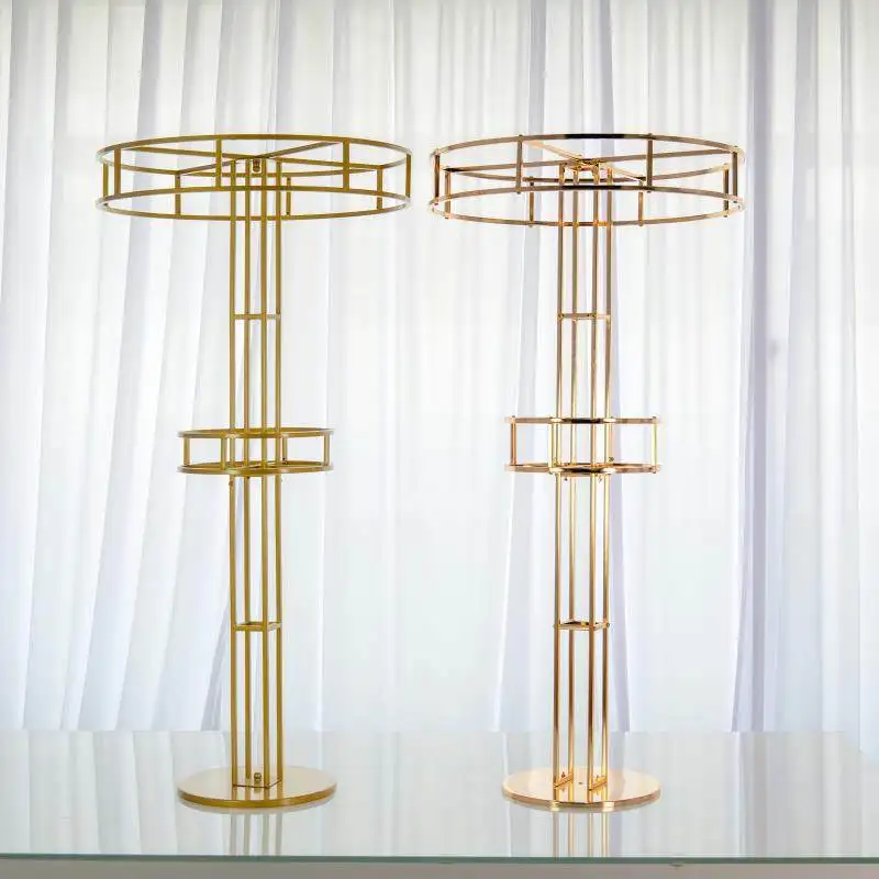 Factory direct sales wedding road guide flower stand double-layer single-layer wedding main table