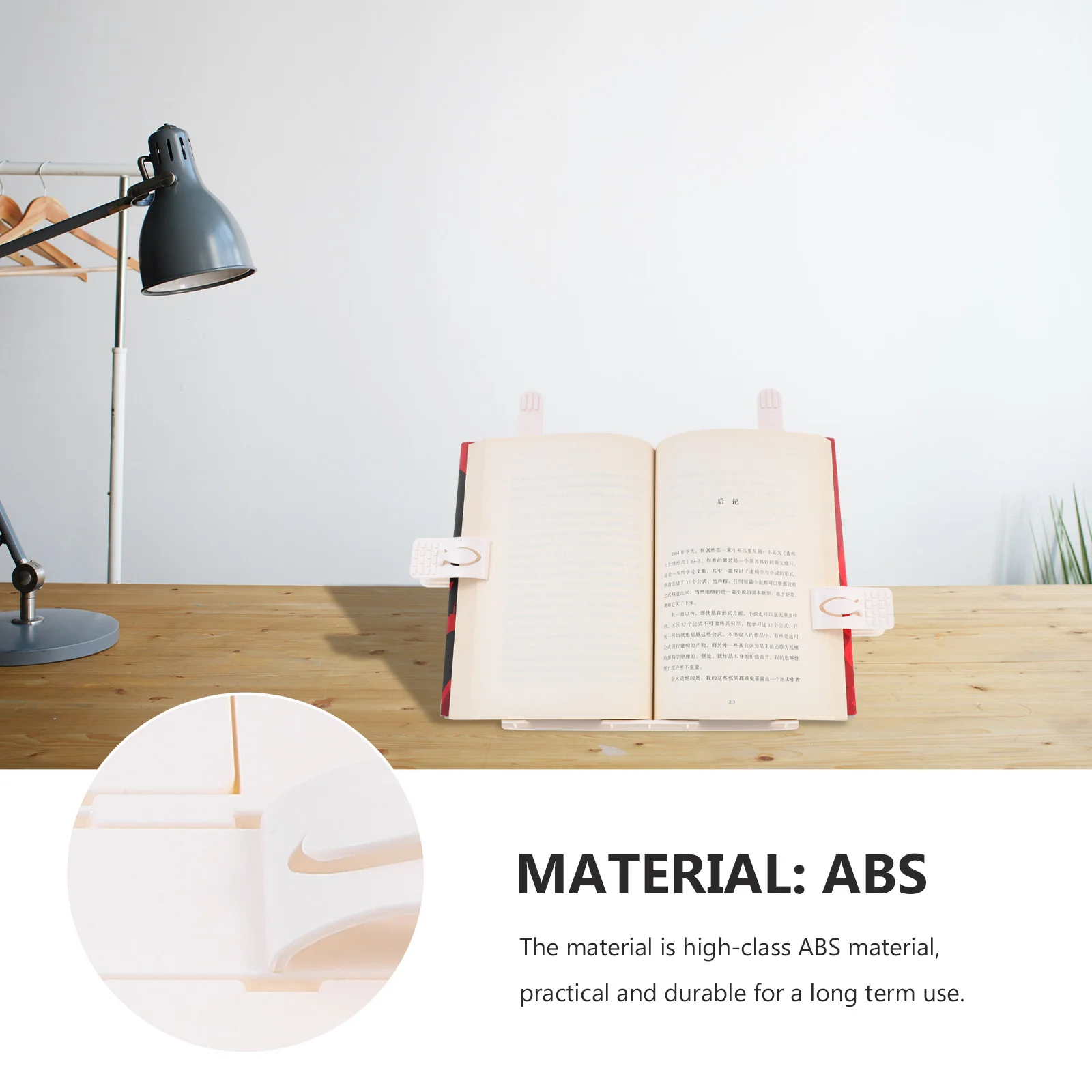 

Portable Adjustable ABS Reading Stand for Book Reading Music Scores Desktop Book Holder Laptop Support for Study