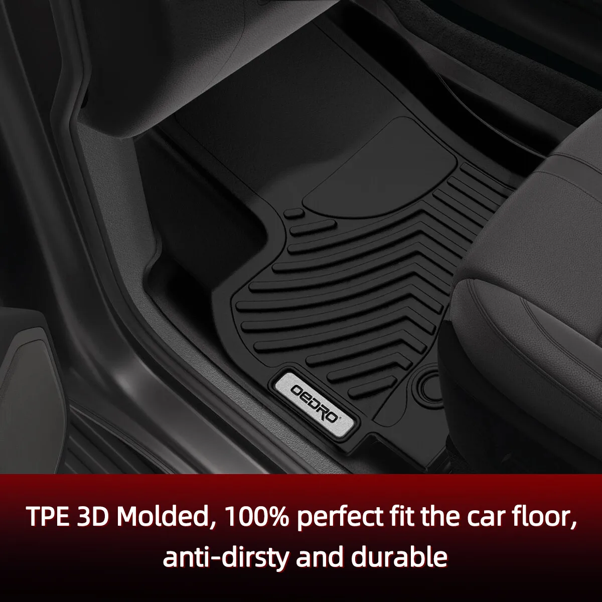 

All Weather TPE Floor Mats Black Front and Rear Row Liners Fits 2014 -2019 Toyota Corolla Sedan