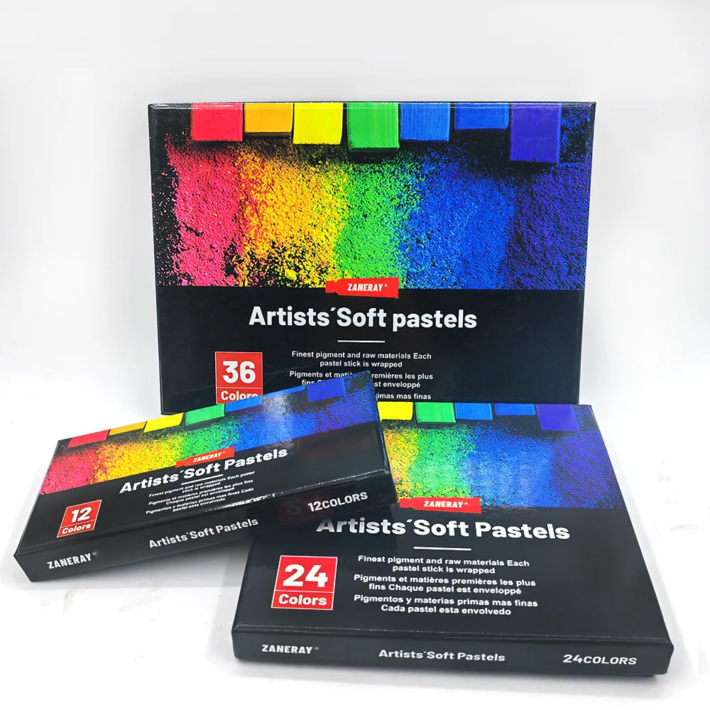 Soft Pastel Chalk Set 12/24/36 Colors - Easy to Blend for Art, Sketching, Wall Graffiti & Kids’ DIY Crafts (Non-Toxic, Washable)
