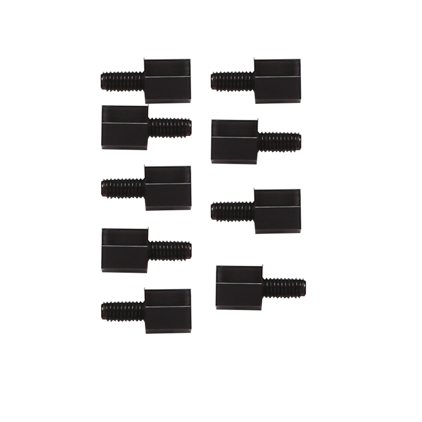 A008 200X Motherboard Nylon Hex Standoff Threaded Spacer M3 Thread 6+6Mm Black
