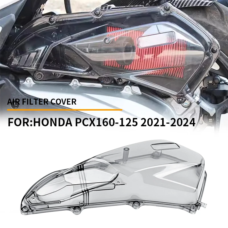 

Для Honda PCX160 PCX125 ADV160 2021-2024 аксессуары прозрачная крышка воздушного фильтра защита воздушного элемента