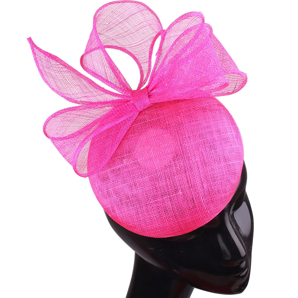 

New Bow Hair Fascinator Wedding Hat Hair Clip 4-Layer Sinamay Fashion Chic Headwear Cocktail Race Hair Accessories Headbands