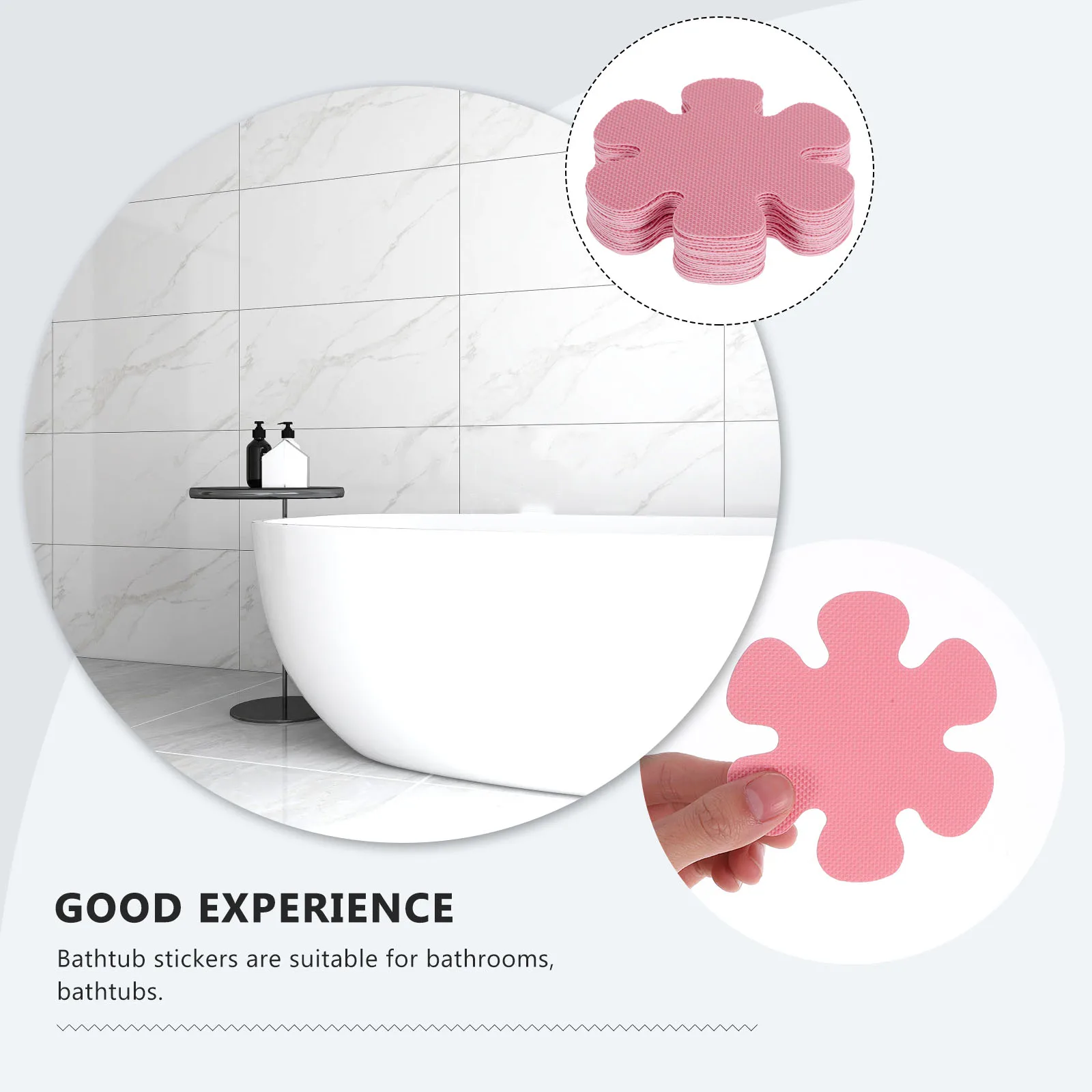 

20 Pcs Anti-slip Patch Bathtub Non-slip Stickers for Shower Bathroom Tubs Showers Decal Strip S Peva