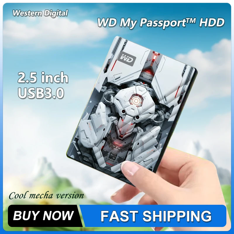 New WD My Passport Portable HDD External Hard Drive 1TB 2TB 4TB 5TB USB 3.0 With Backup Software Password Protection For Laptop