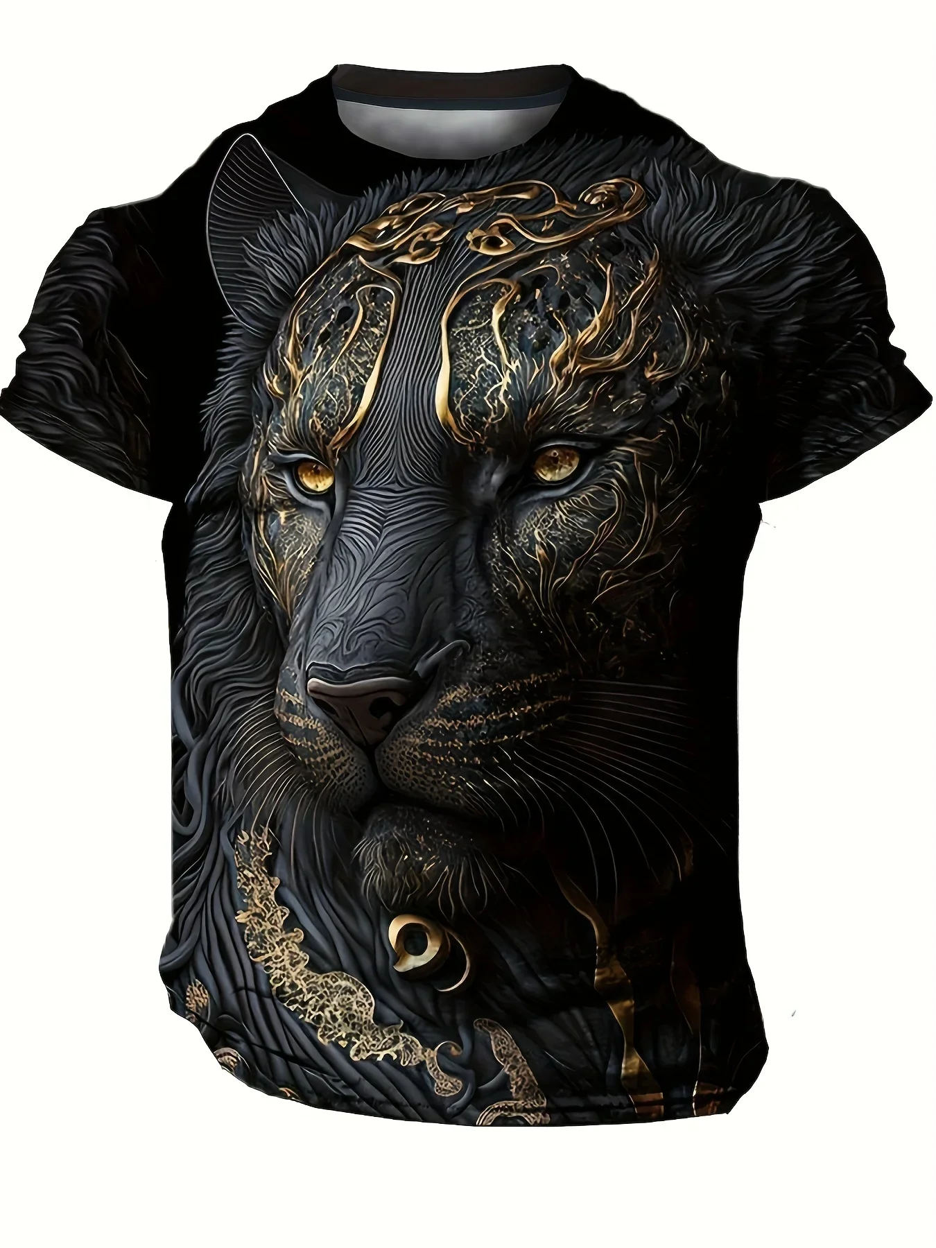 

New 2024 Men's Leopard Tiger 3D Print T-Shirt Casual and Comfy Tees for Summer Gym Running