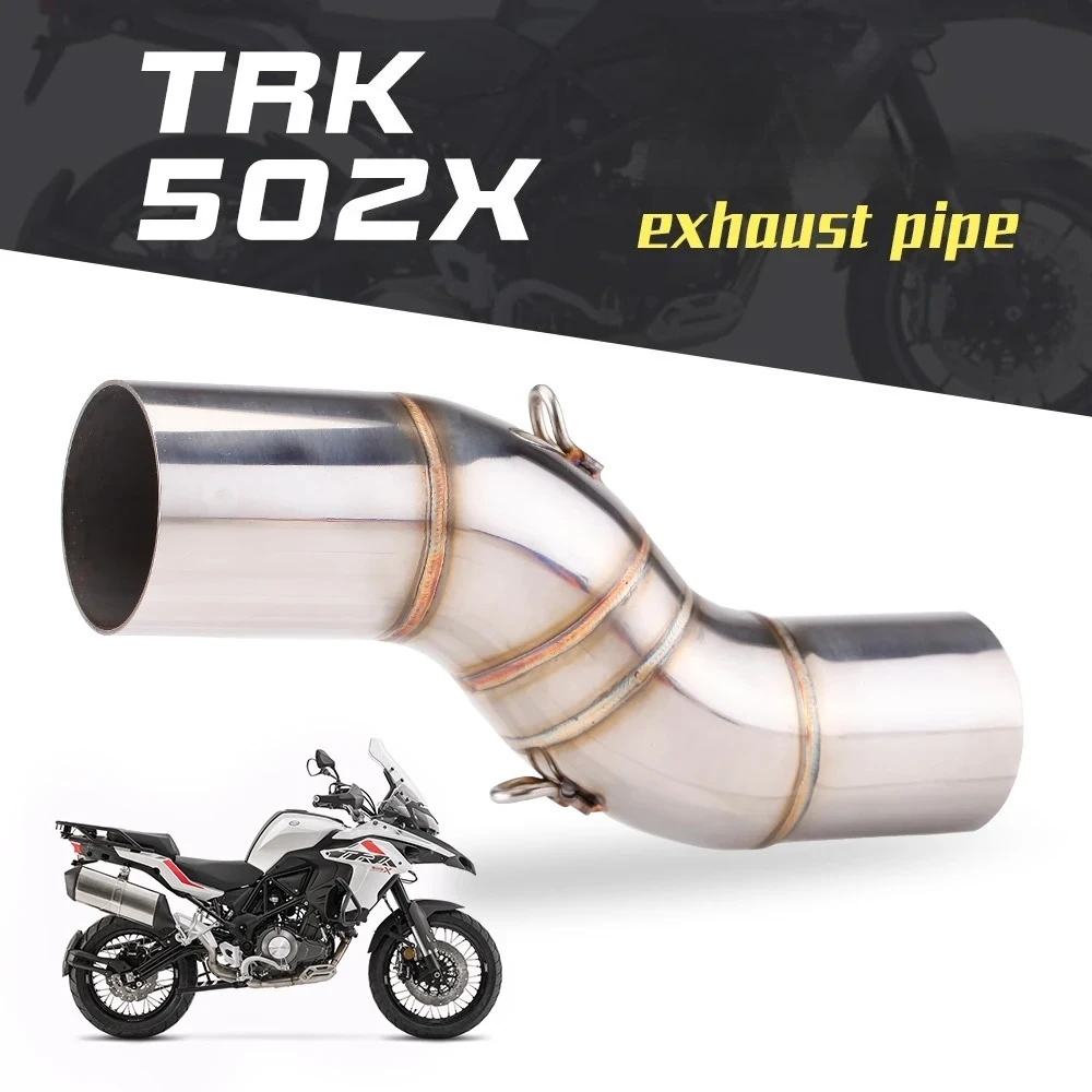 51mm 2'' Motorcycle Exhaust Mid Tail Link Pipe For Benelli TRK 502X TRK502X trk 552X TRK552X Escape Exhaust Systems