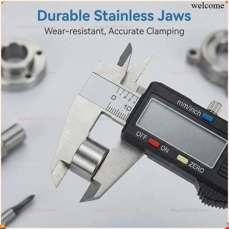 Digital Stainless Steel Caliper 0-150mm Precision Measuring Tool for Engineering Metalwork with Protective Professional Measurin