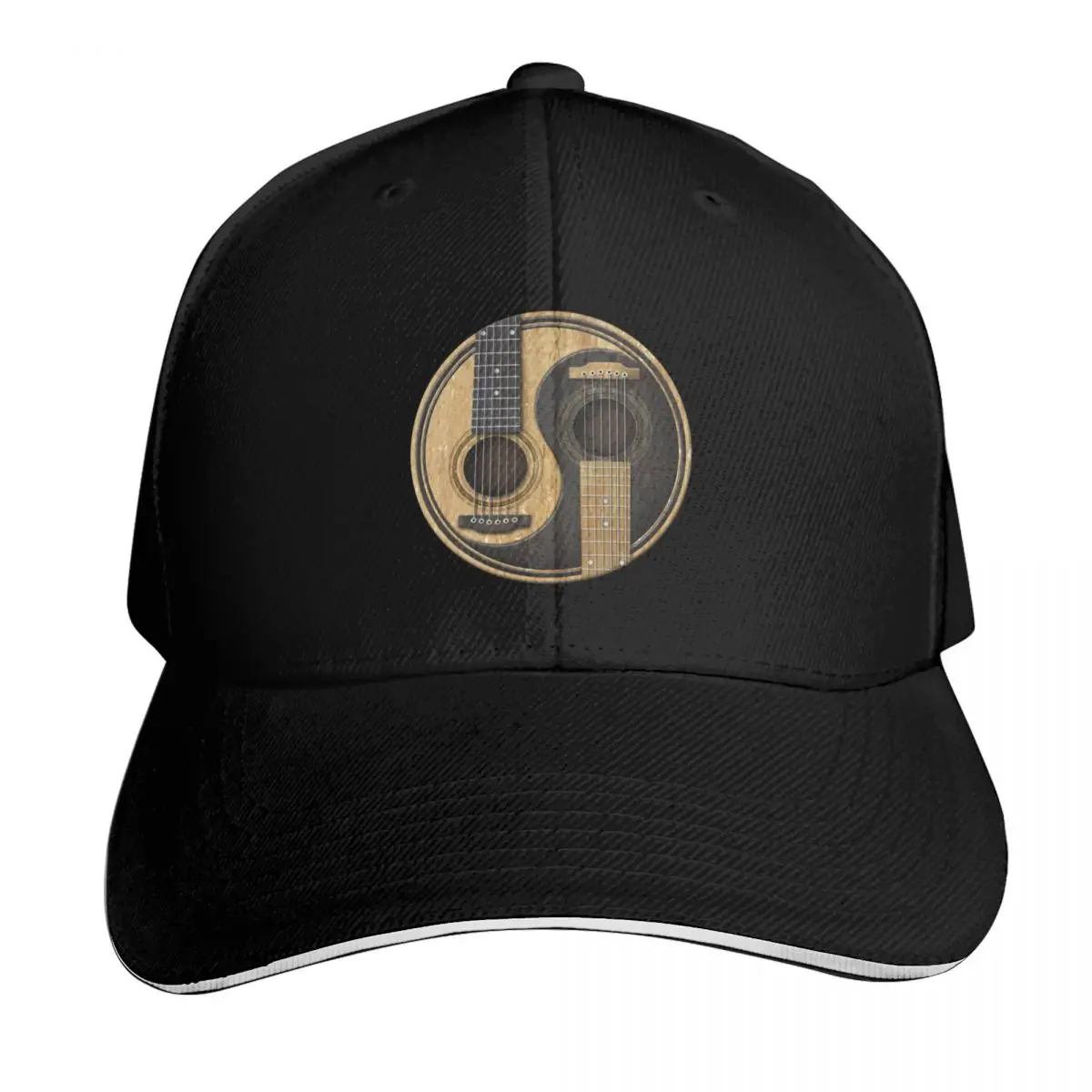 Old and Worn Acoustic Guitars Yin Yang Baseball Cap Unisex for Men Women Outdoor Golf Running Hiking Summer Beach Travel