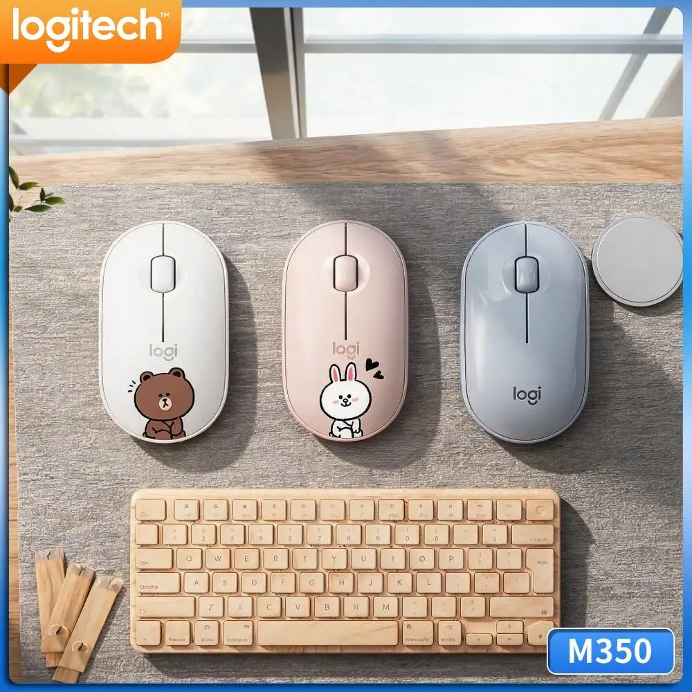 Logitech M350 PEBBLE Wireless Mouse Lightweight Portable Silent Click For Notebook PC Tablet Home Office Travel