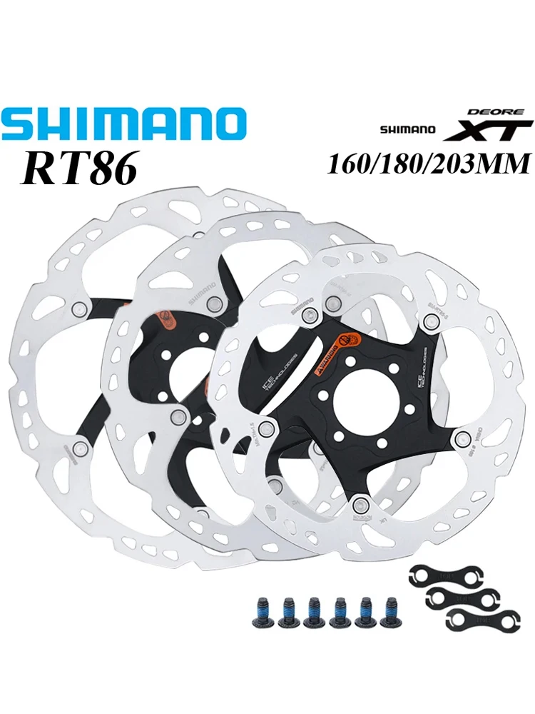 AliExpress Shimano SHIMANO Deore XT RT86 160MM 180MM 203MM Bike Brake Disc 6 Bolt Ice Point Technology MTB Mountain Bicycle Disc Bike Parts