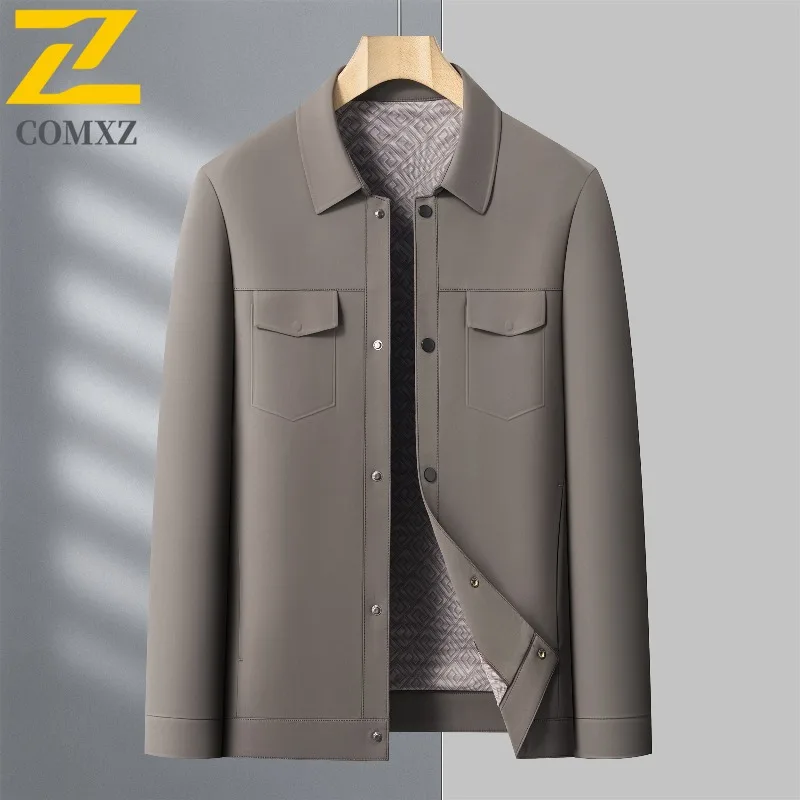 

COMXZ Lightweight Windbreaker Coat Wear Resistant Outdoor Office Golf Business Jackets Handsome Jacket with No Hood Men Cloting