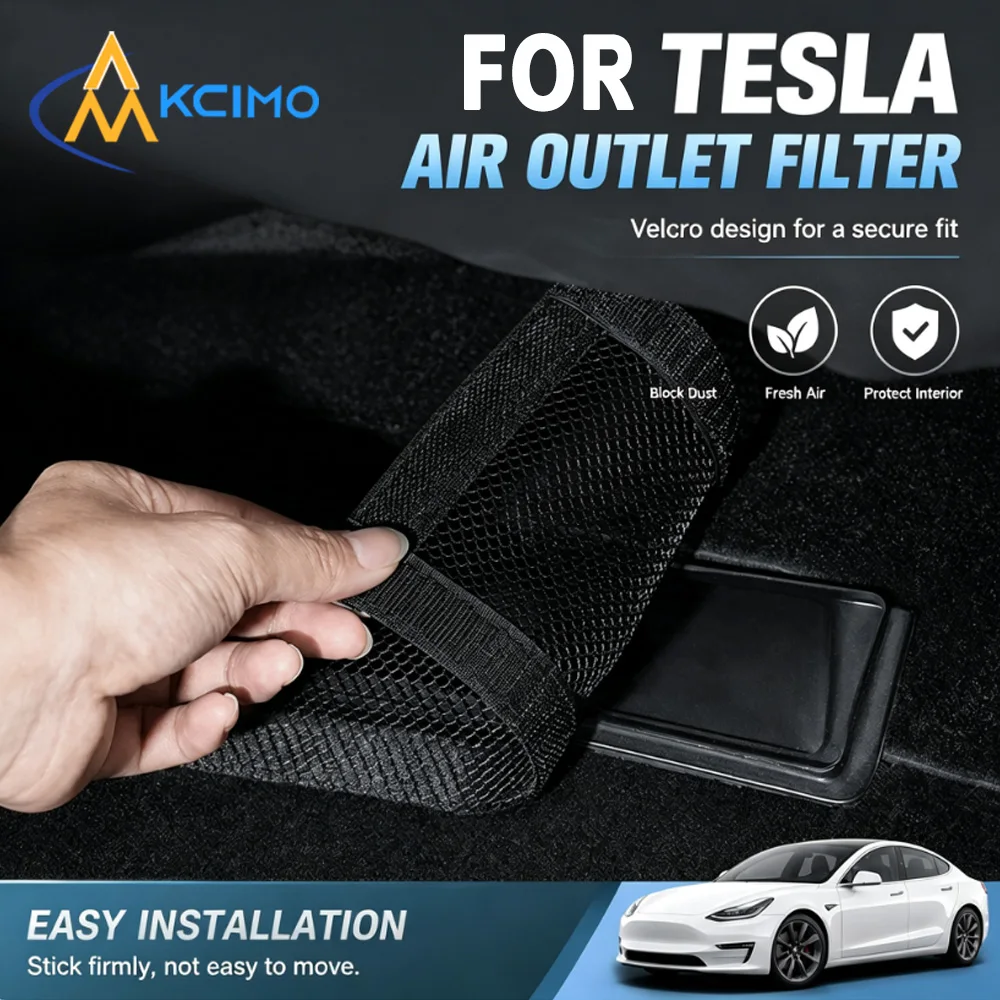 Under Seat Air Outlet Anti-Dust Filter Cover For Tesla Model 3 Y 2Pcs Air Vent Screen Prevent Blockage Duct Interior Accessories