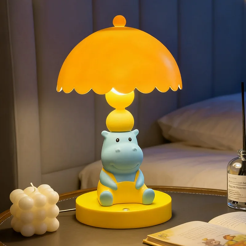 

High-value atmosphere Hippo desk lamp Home living room Bedroom bedside decorations Ornament housewarming gift