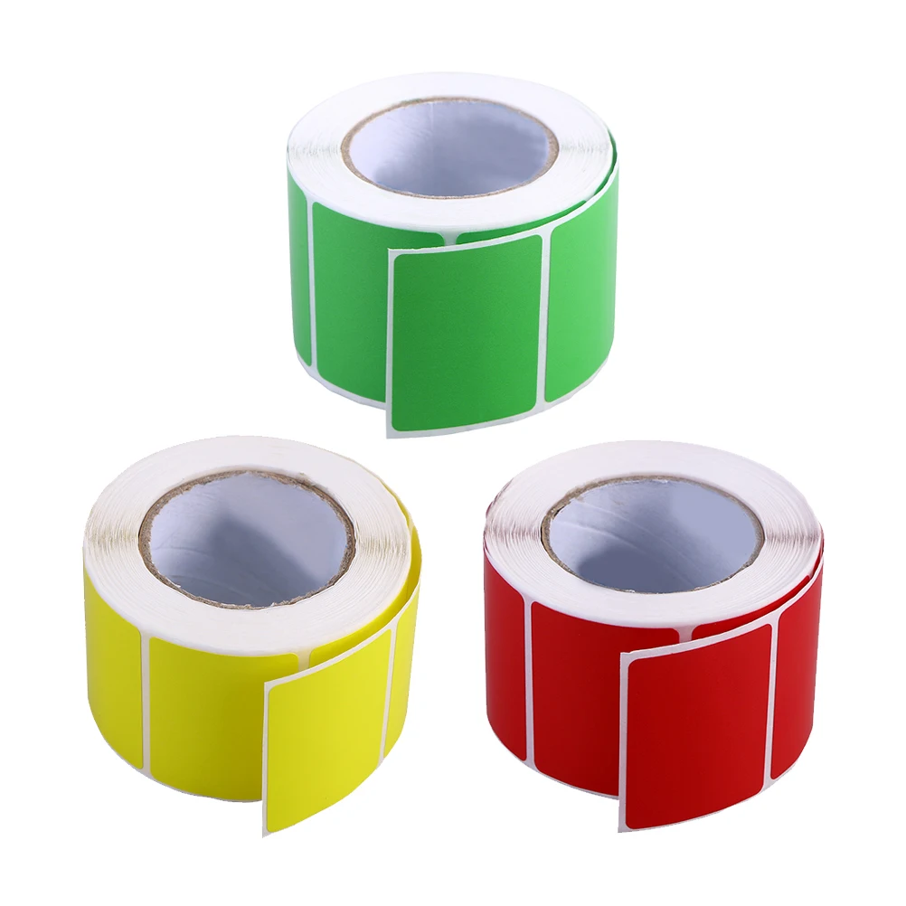 

3 Roll Pure Color Blank Thermal Transfer Labels Printer Paper Shipping Adhesive Stickers (Red, Yellow and Green Each Roll)