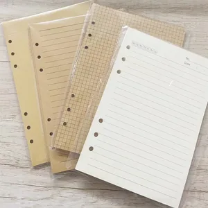 A5 A6 A7 Craft Leaf Lose Notebook Nachfüllspiralordner Innere Seite Blindende Linie Handwerksqualität im Papier Briefpapier 8 Hauptverkäufe dekoriertes Fichion -Blatt - №8