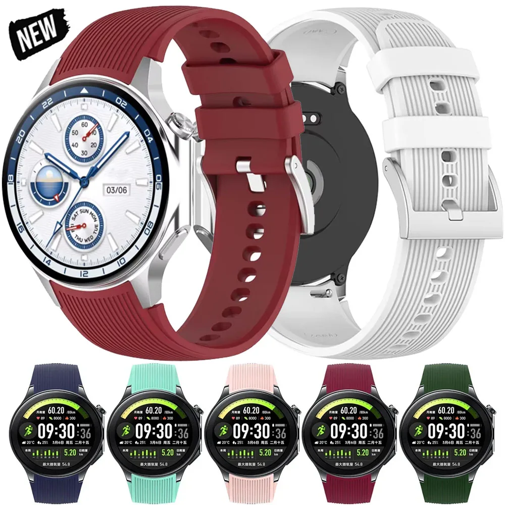 No Gap Silicone Strap For OnePlus Watch 3/2/2R Official Comfortable Lightweight Watchband For OPPO Watch X X2 Wristband Bracelet