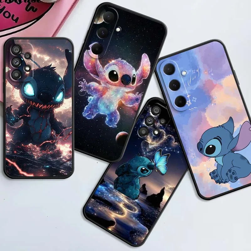 

Art Cool Lilo&Stitch For Samsung A42 A41 A35 A34 A33 A32 A25 A24 A23 A21s A04 A03 Note 20 Ultra 5G Black Phone Case