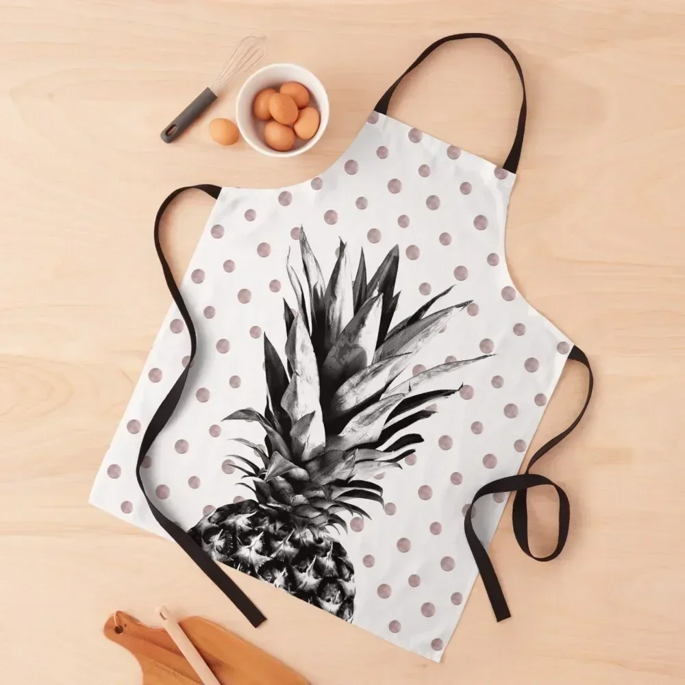

Pineapple Happy Polka Dots Dream #1 #tropical #fruit #decor #art Apron professional kitchen Women's Dresses Waterproof Apron