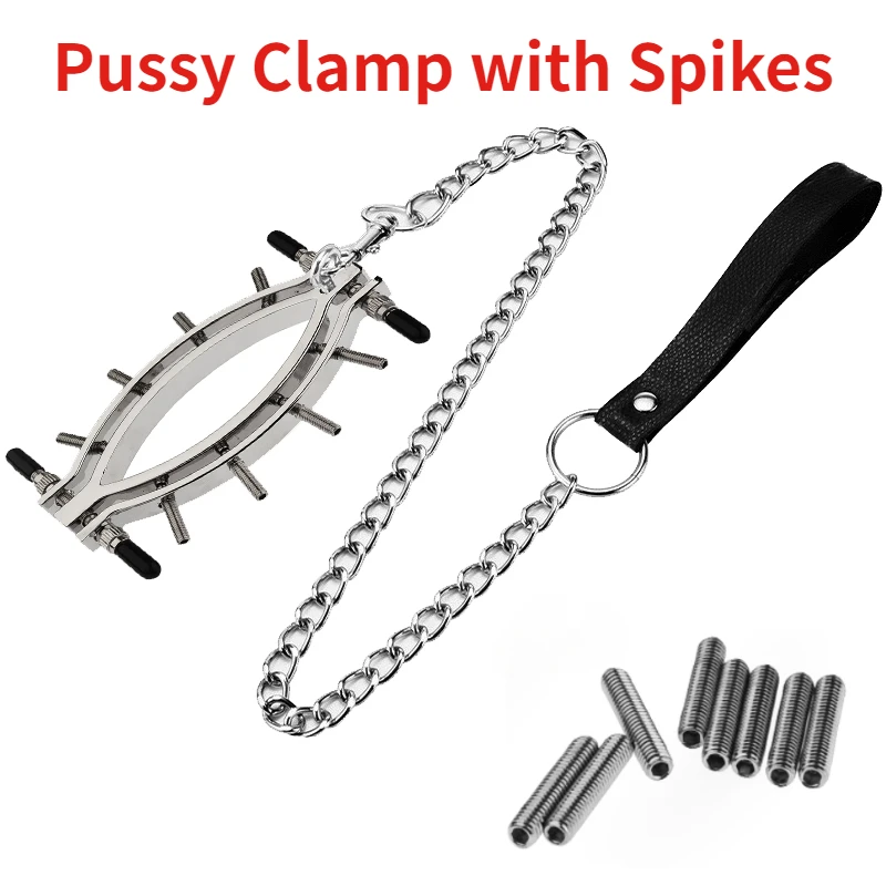 Stianless Steel Pussy Clamp with Spikes Labial Clamp Vaginal Expander Speculum Clitoris G-spot Flirt Fetish Bdsm Sex Toy Women