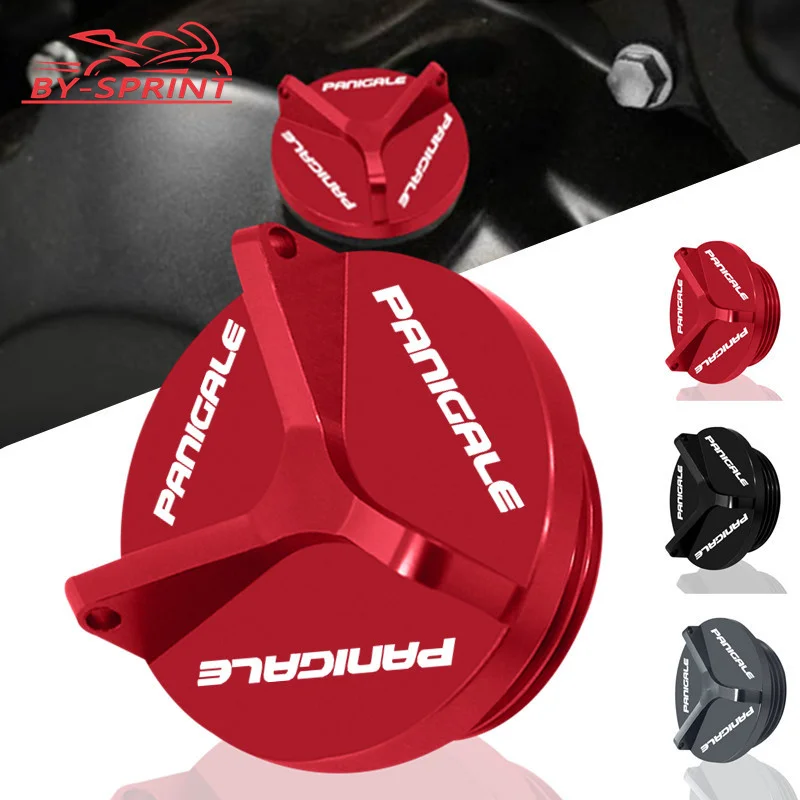 

2024 PANIGALE Motorcycle CNC Aluminum Engine Oil Filter Cover Plug Cap For Panigale 1299 V4R V4S V4 Filler Tank Cover panigale