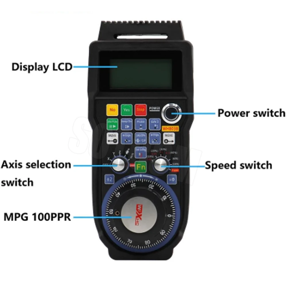 Pm53c Nc Studio V8 Cnc Controller Breakout Board Control Card + Xhc Whb03b Wireless Hand Wheel 3 Axis Weihong Controller